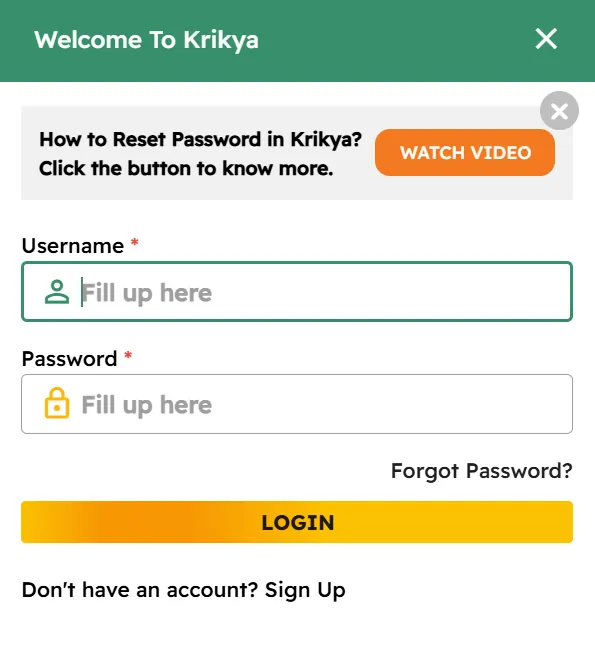 Krikya login