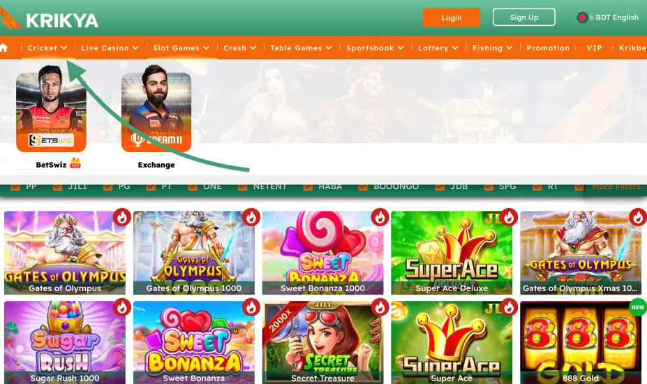 Cricket betting in Krikya